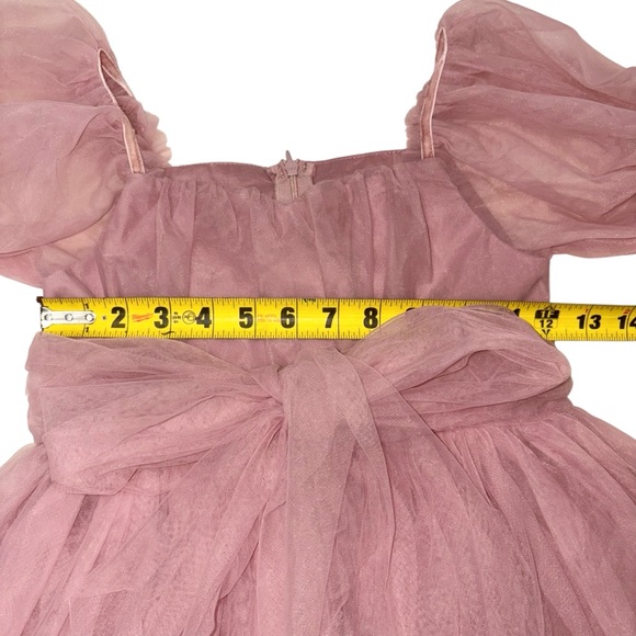 Arabella and rose flower girl Elegant Pink Tulle Dress size 10 - Picture 6 of 7